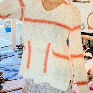 Super Soft Roxy V-Neck Sweater- Hood is Extra large and drapey